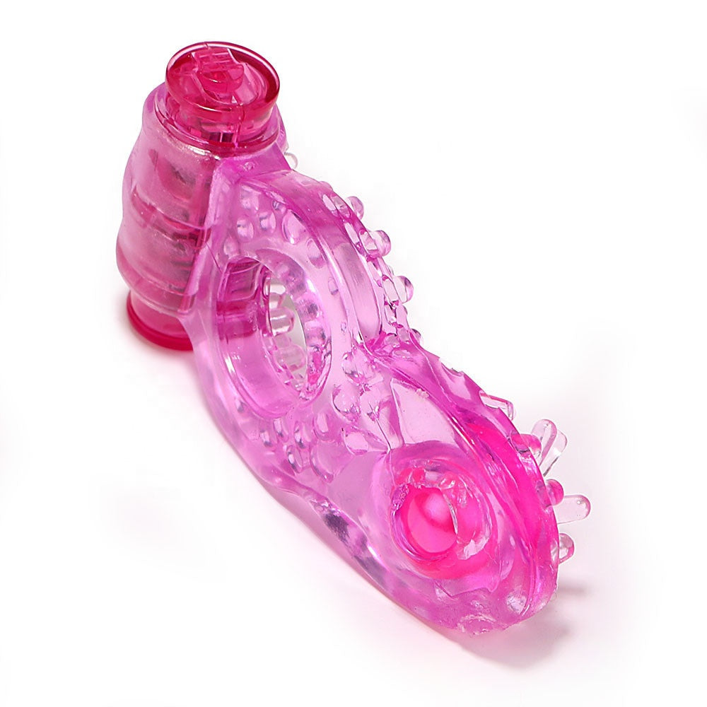 Anillo Vibrador Doble Con Perla Testiculos