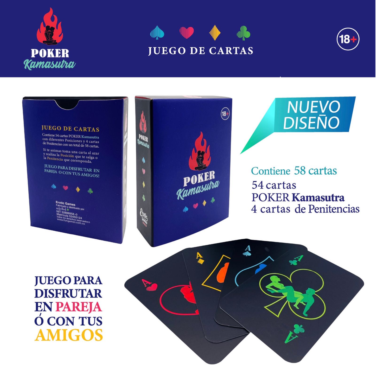 Cartas Eróticas Poker Kamasutra