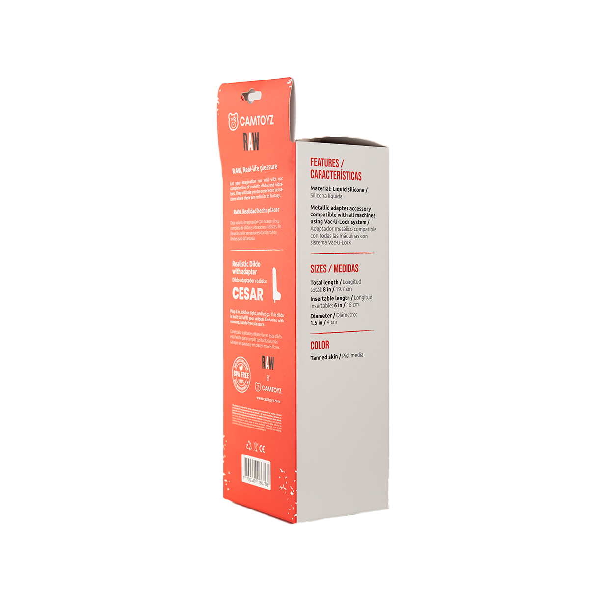 Cesar Dildo Ultrarealista Con Adaptador Camtoyz Sex Machine Lovense