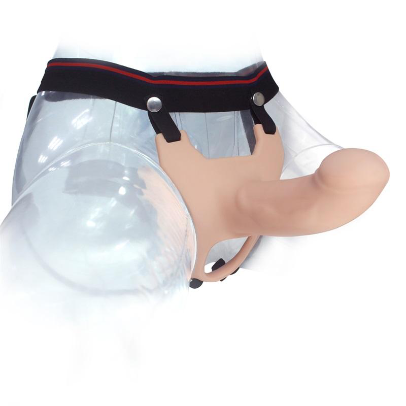 Strap-On Hueco Silicone Curved Dong 5.7"