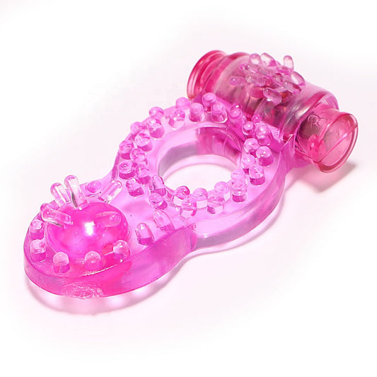 Anillo Vibrador Doble Con Perla Testiculos
