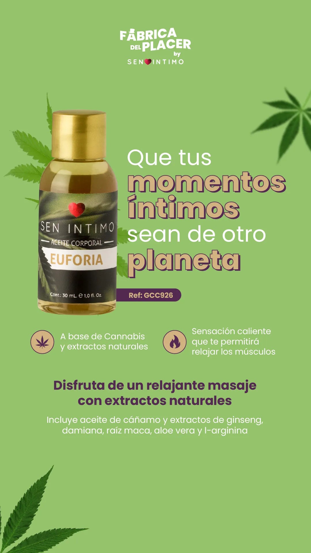 Aceite Para Masajes Euforia Sen Intimo 30Ml