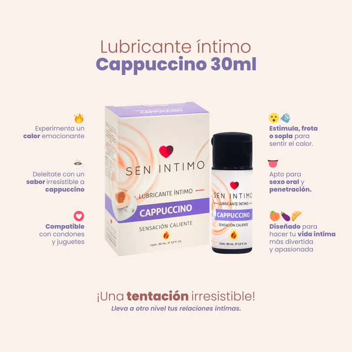 Lubricante Íntimo Cappuccino Sensación Caliente x 30ml Sen Íntimo