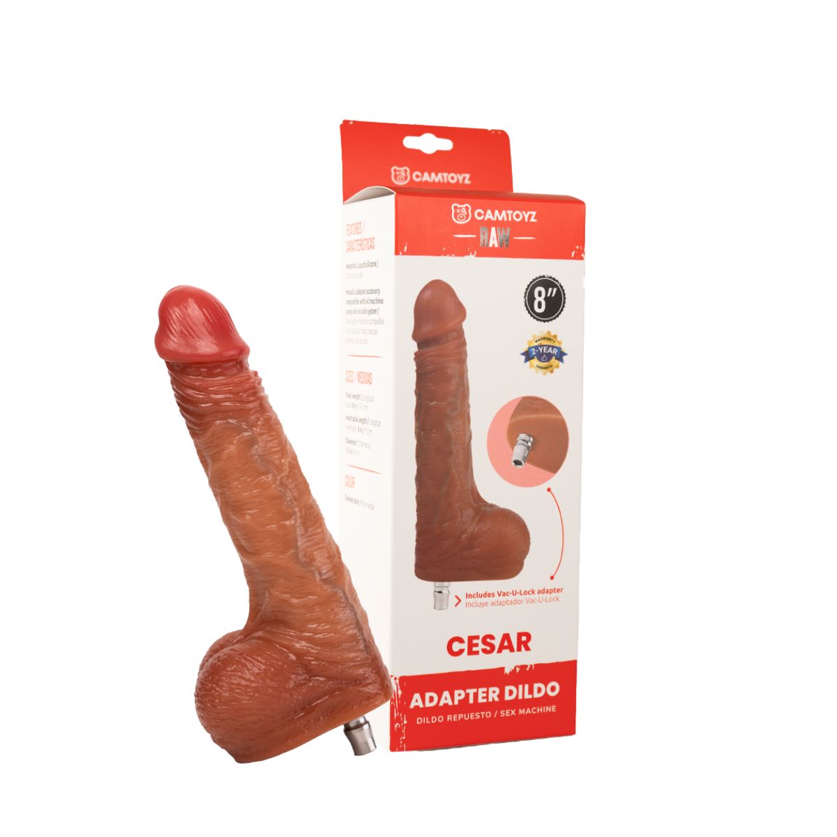 Cesar Dildo Ultrarealista Con Adaptador Camtoyz Sex Machine Lovense