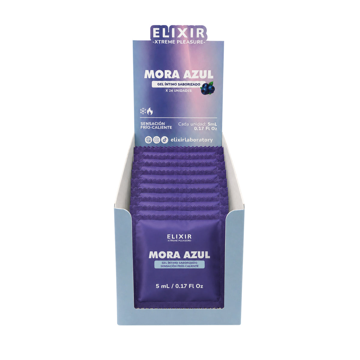 Lubricante Íntimo Saborizado Mora Azul  Elixir