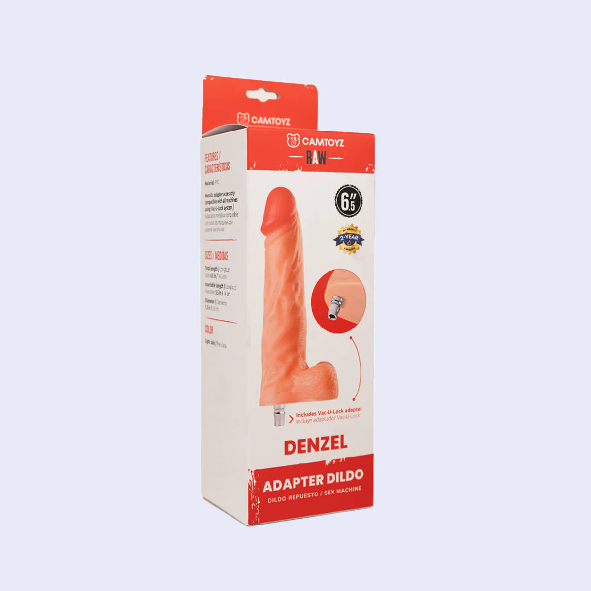 Denzel Dildo Ultrarealista Con Adaptador Camtoyz Sex Machine Lovense