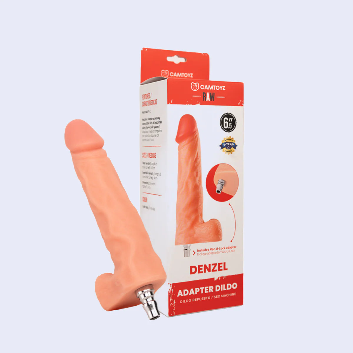 Denzel Dildo Ultrarealista Con Adaptador Camtoyz Sex Machine Lovense