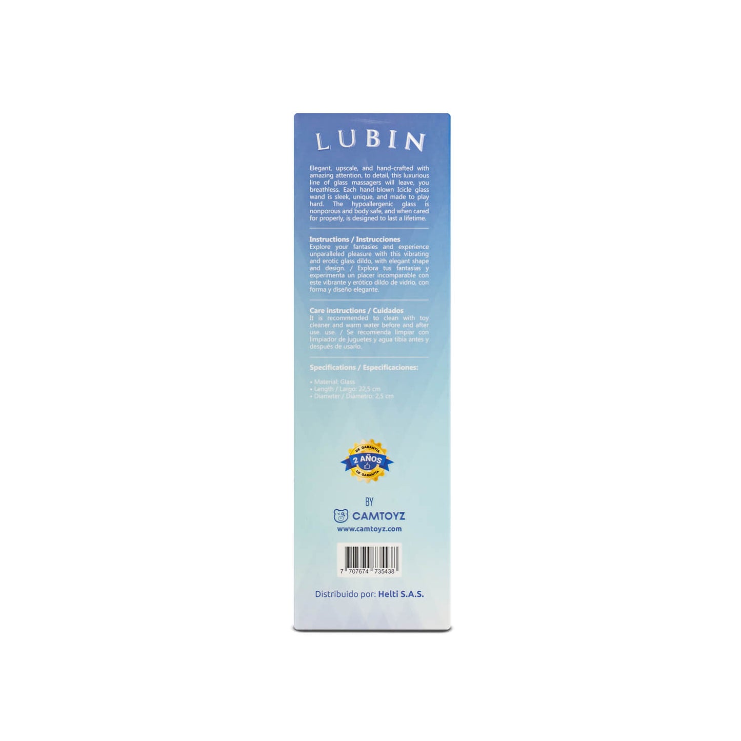 Dildo De Vidrio Lubin 22,5Cm