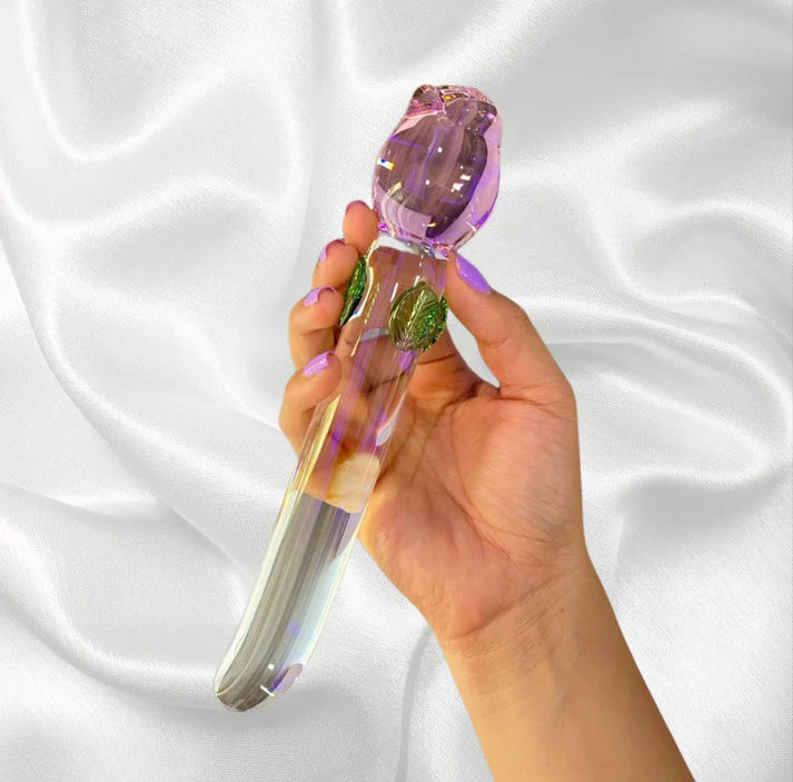 Dildo De Vidrio Flor 20Cm