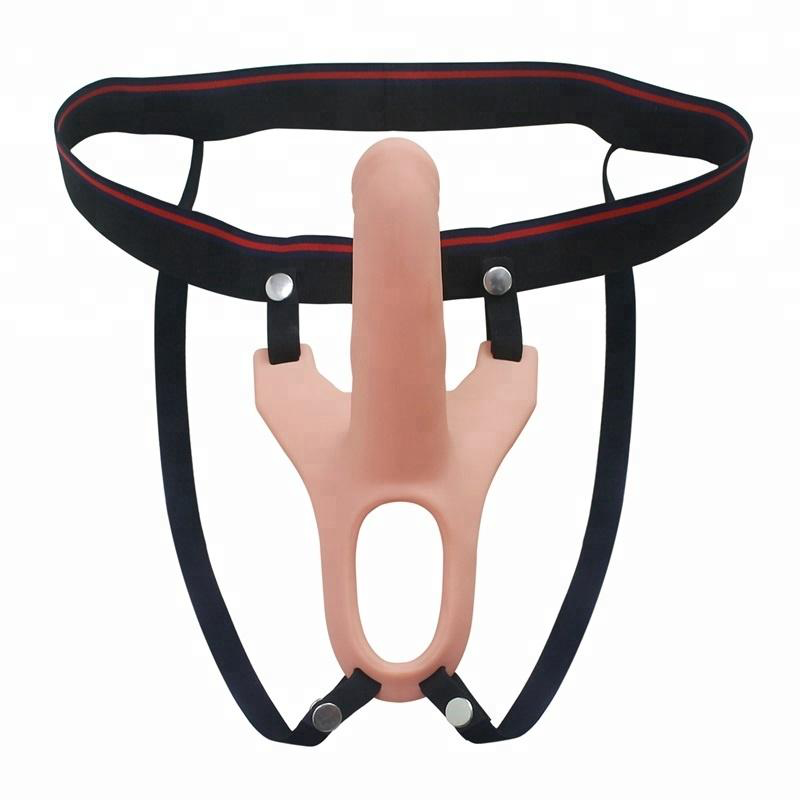 Strap-On Hueco Silicone Curved Dong 5.7"