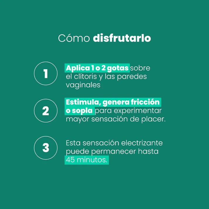 Vibrador Líquido Electrizante Frío X 5 ml