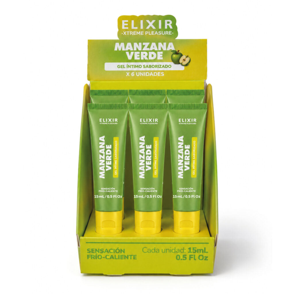 Lubricante Íntimo Saborizado Manzana Verde Elixir