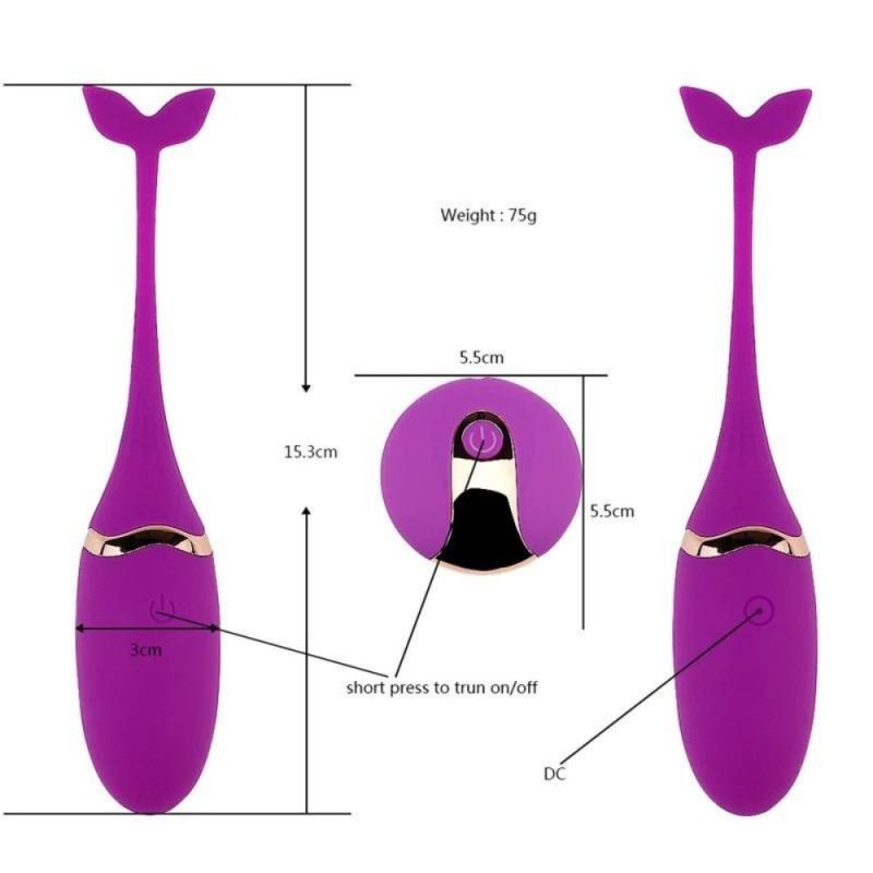 Huevo Vibrador Control Remoto Inalambrico Ballena