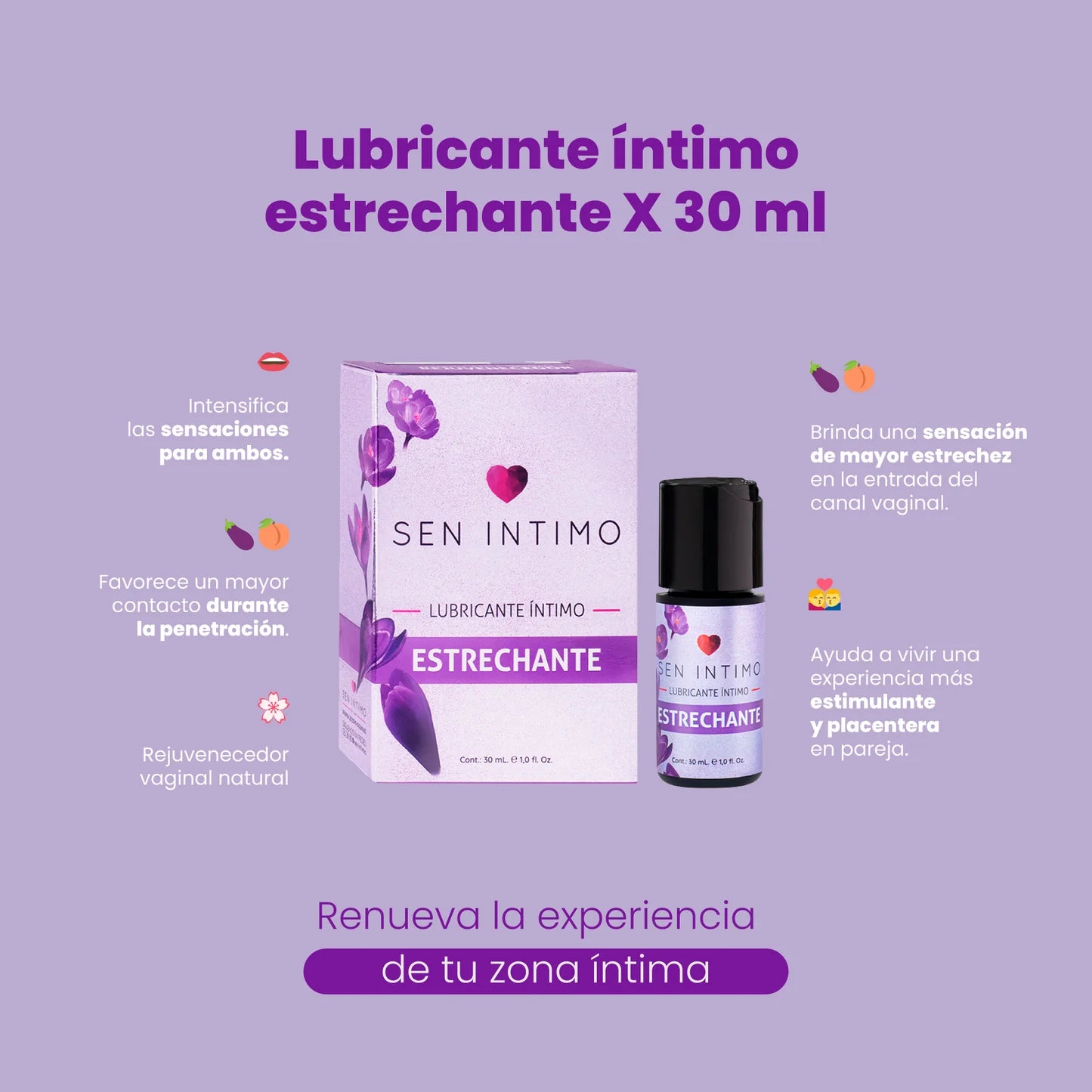 Lubricante Íntimo  Rejuvenecedor Sen Intimo 30Ml