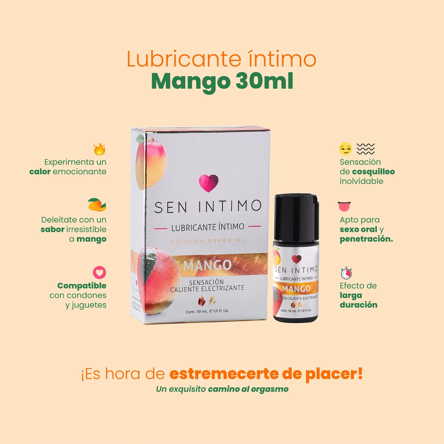 Lubricante Íntimo  Mango - Electr Sen Intimo 30Ml