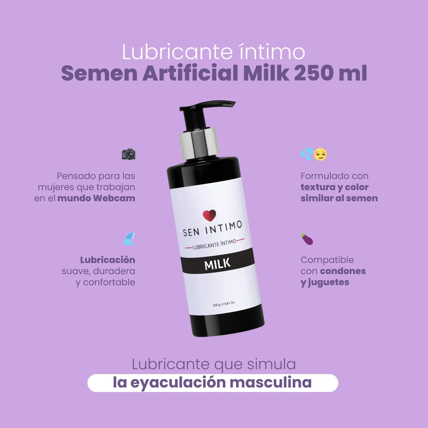 Lubricante Íntimo  Milk Sen Intimo 250Ml