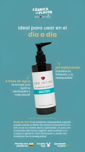 Lubricante Íntimo  Neutro Sen Intimo 250Ml
