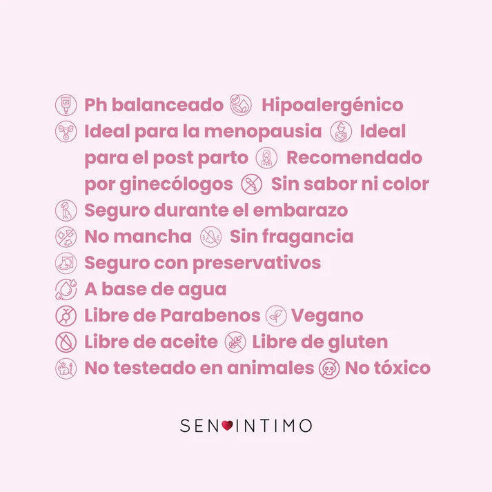 Lubricante Íntimo Neutro con Ácido Hialurónico y Aloe Vera 500 Ml - Sen Íntimo