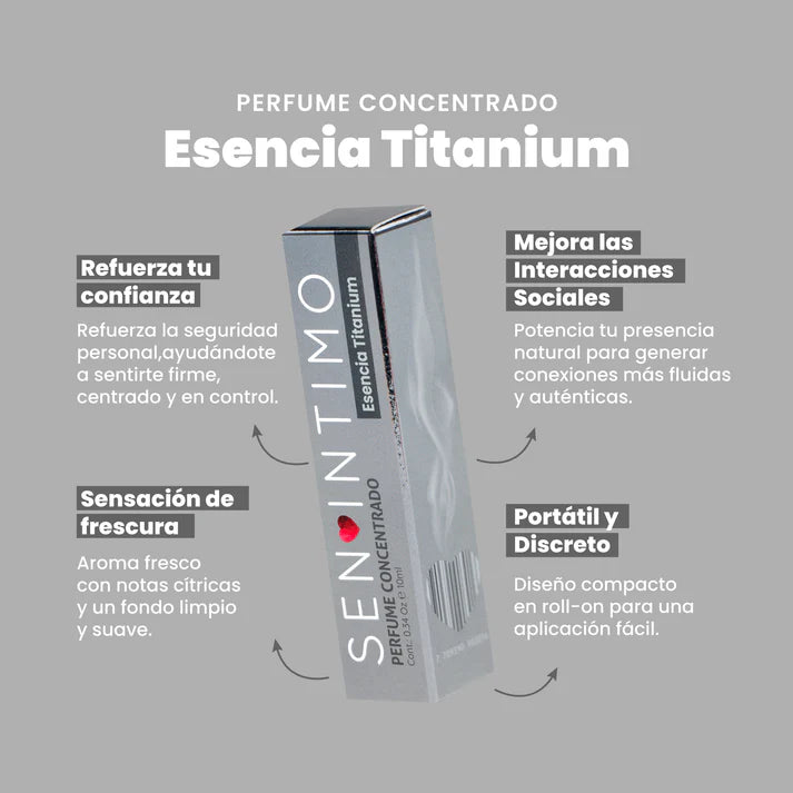 Perfume para hombre esencia Titanium x 10ml