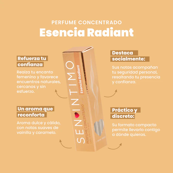 Perfume para mujer esencia Radiant x 10ml