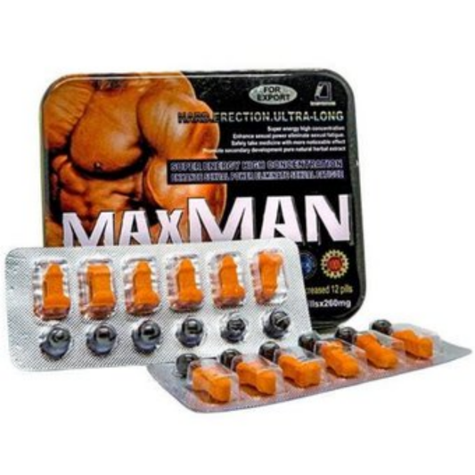 Potenciador Sexual Masculino Max Man - Combo Ret. & Poten  Lata