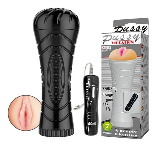 Vagina Masturbadora Realista Vibrador Linterna Con Control