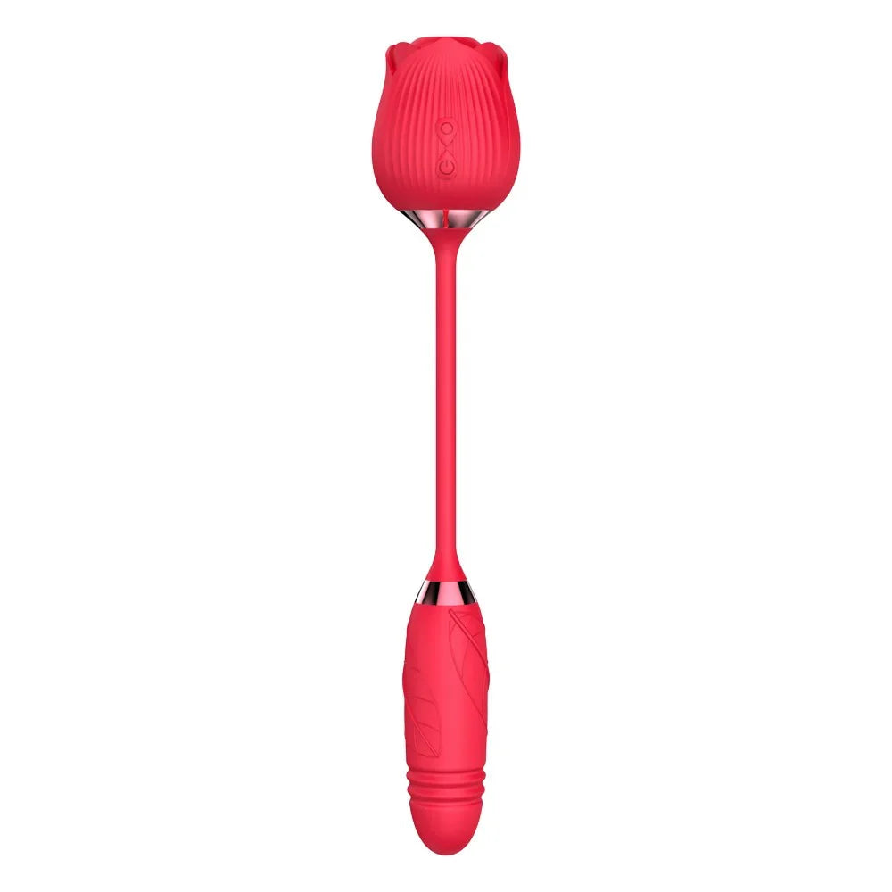 Vibrador Rosa Succionadora y Empuje