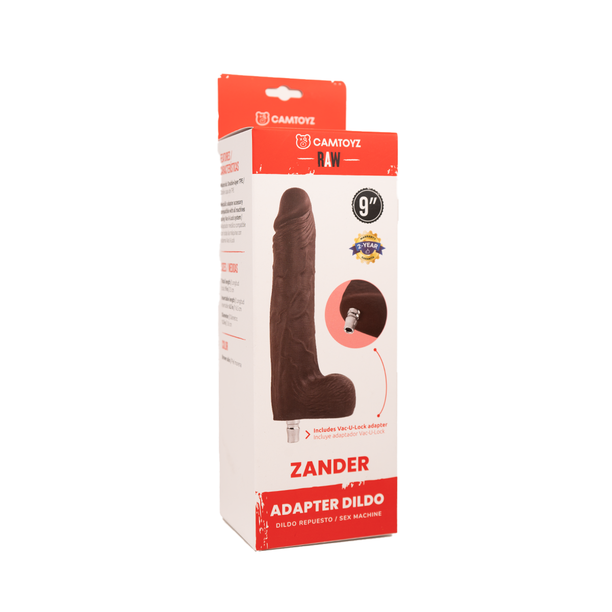 Zander Dildo Ultrarealista Con Adaptador Camtoyz Sex Machine Lovense