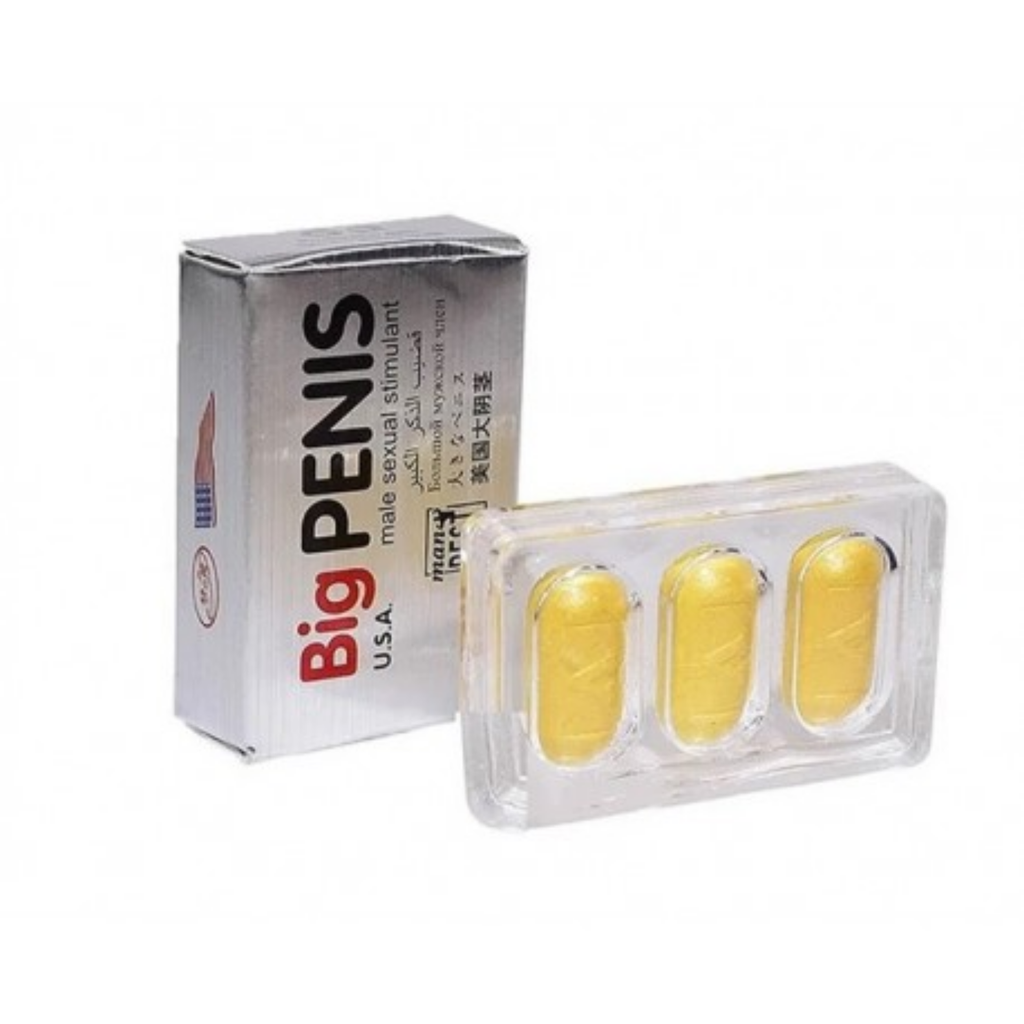 Potenciador Sexual Masculino Big Penis Pastillero X 3