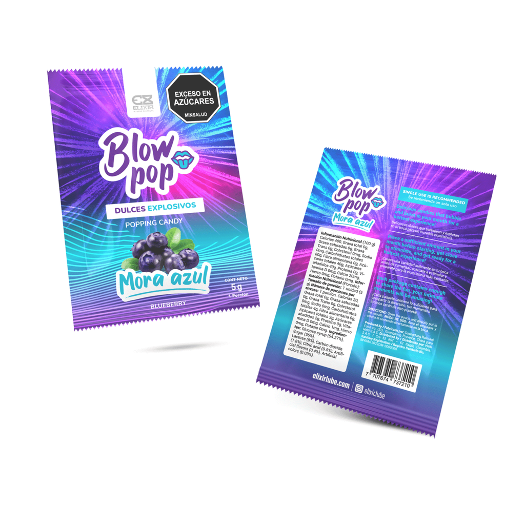 Quipito Blow Pop  Mora Azul Elixir 5Gr